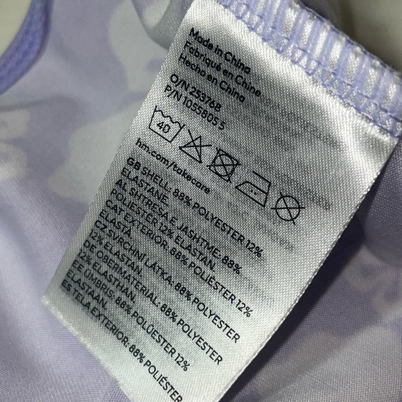 SHEIN L-XL Purple Halter Top Hawaiian Flower - Picture 4 of 7